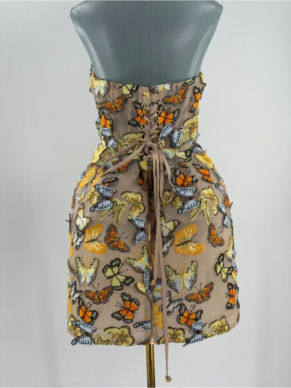 🆕 BRONX & BANCO 🧿 NWOT Bella Butterfly Maraya Strapless Mini Dress, Sz L US 8 - Picture 7 of 15